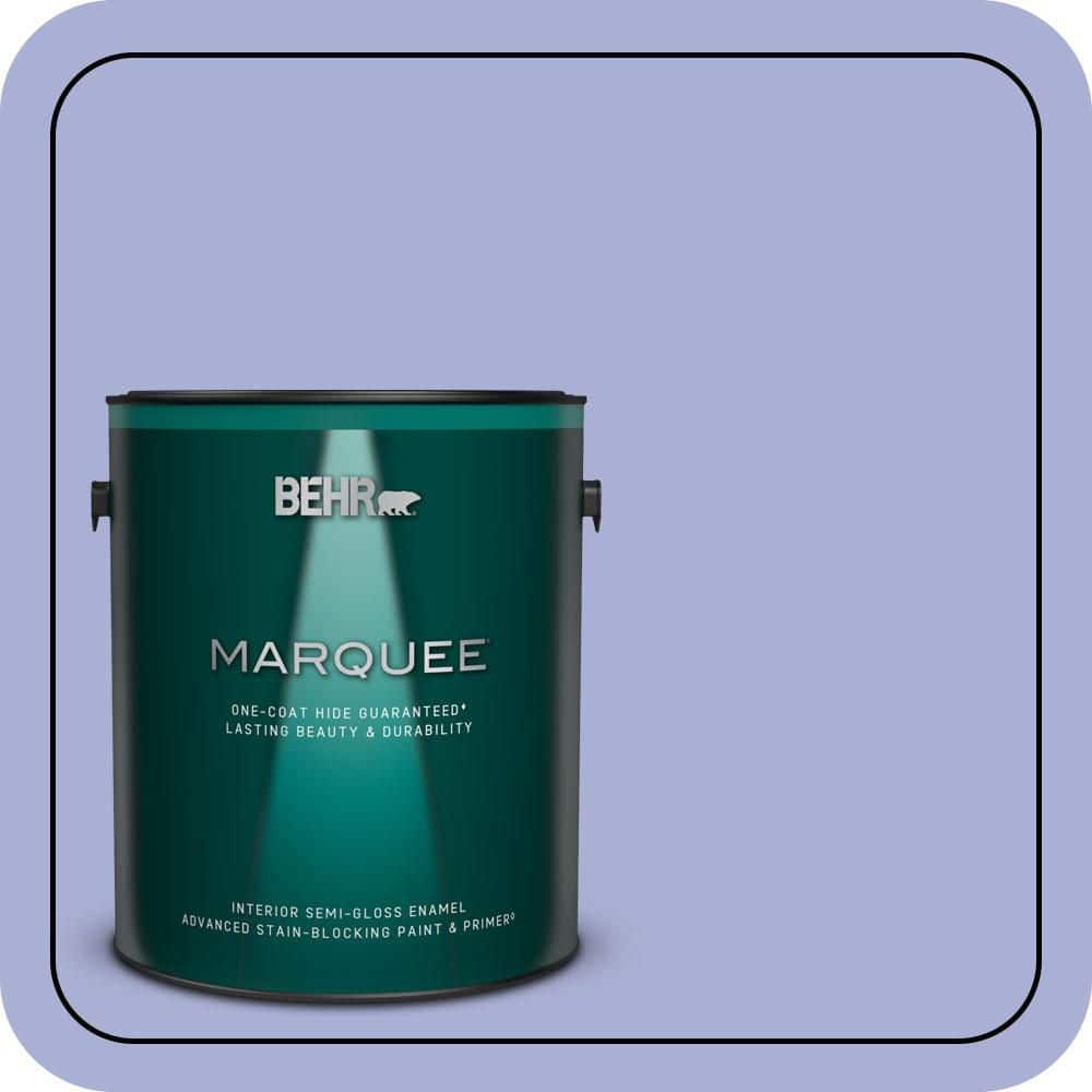BEHR MARQUEE 1 gal. #MQ4-30 Lavender Wash One-Coat Hide Semi-Gloss Enamel Interior Paint & Primer