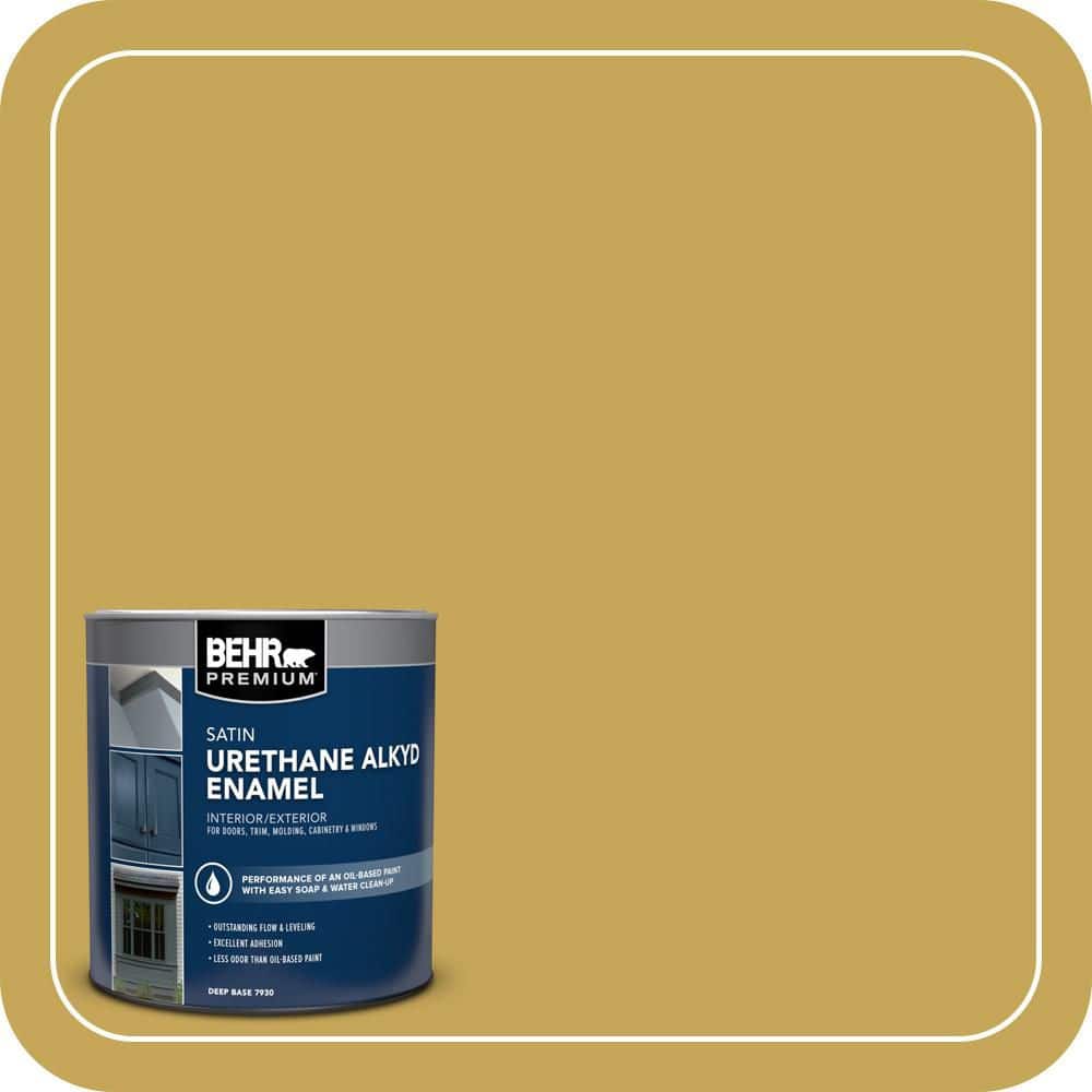 BEHR PREMIUM 1 qt. #PPU6-18 Lemongrass Satin Enamel Urethane Alkyd Interior/Exterior Paint