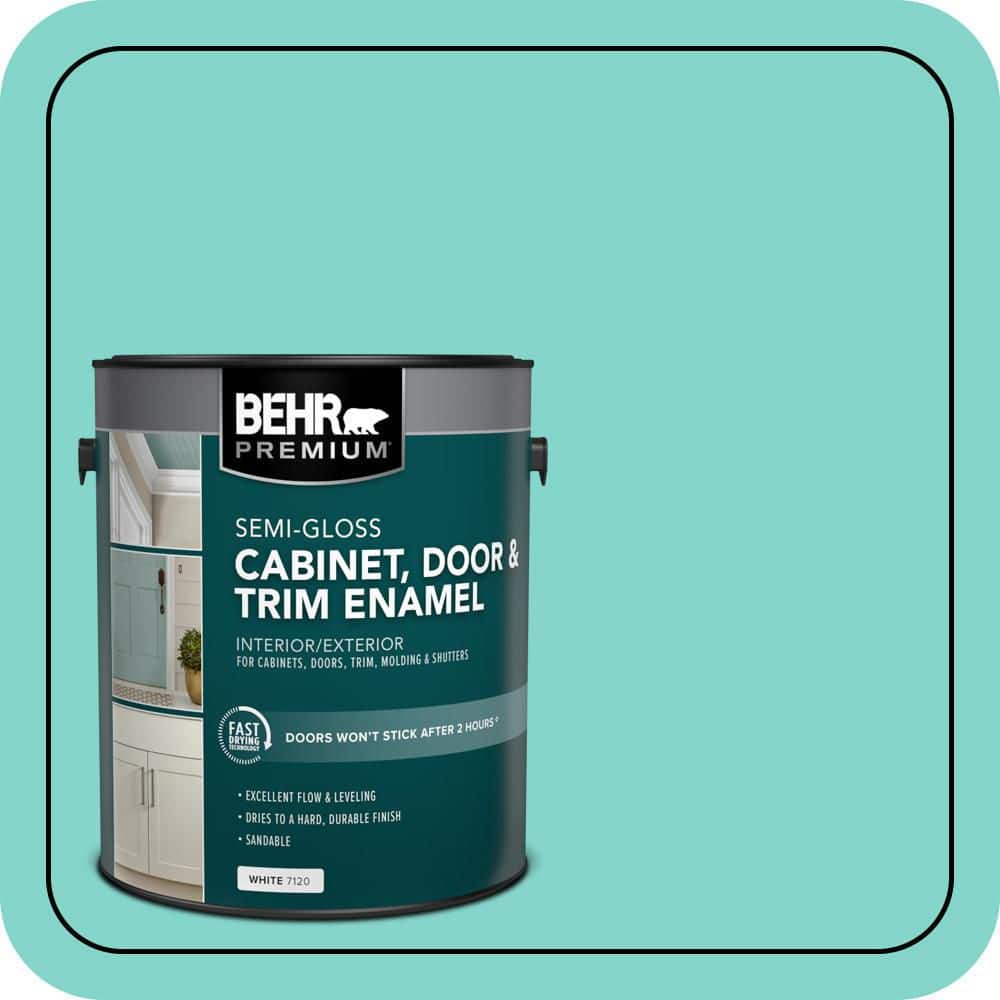 BEHR PREMIUM 1 gal. #HDC-MD-09 Island Oasis Semi-Gloss Enamel Interior/Exterior Cabinet, Door & Trim Paint