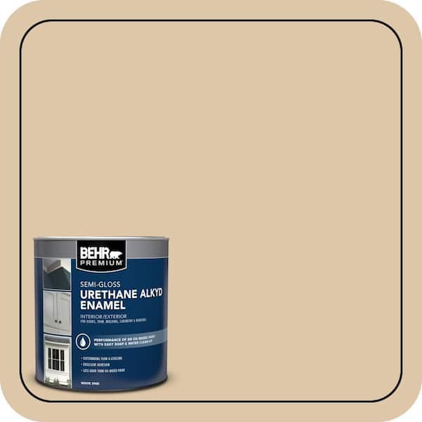 BEHR PREMIUM 1 qt. #PPU4-13 Sand Motif Semi-Gloss Enamel Urethane Alkyd Interior/Exterior Paint (2)