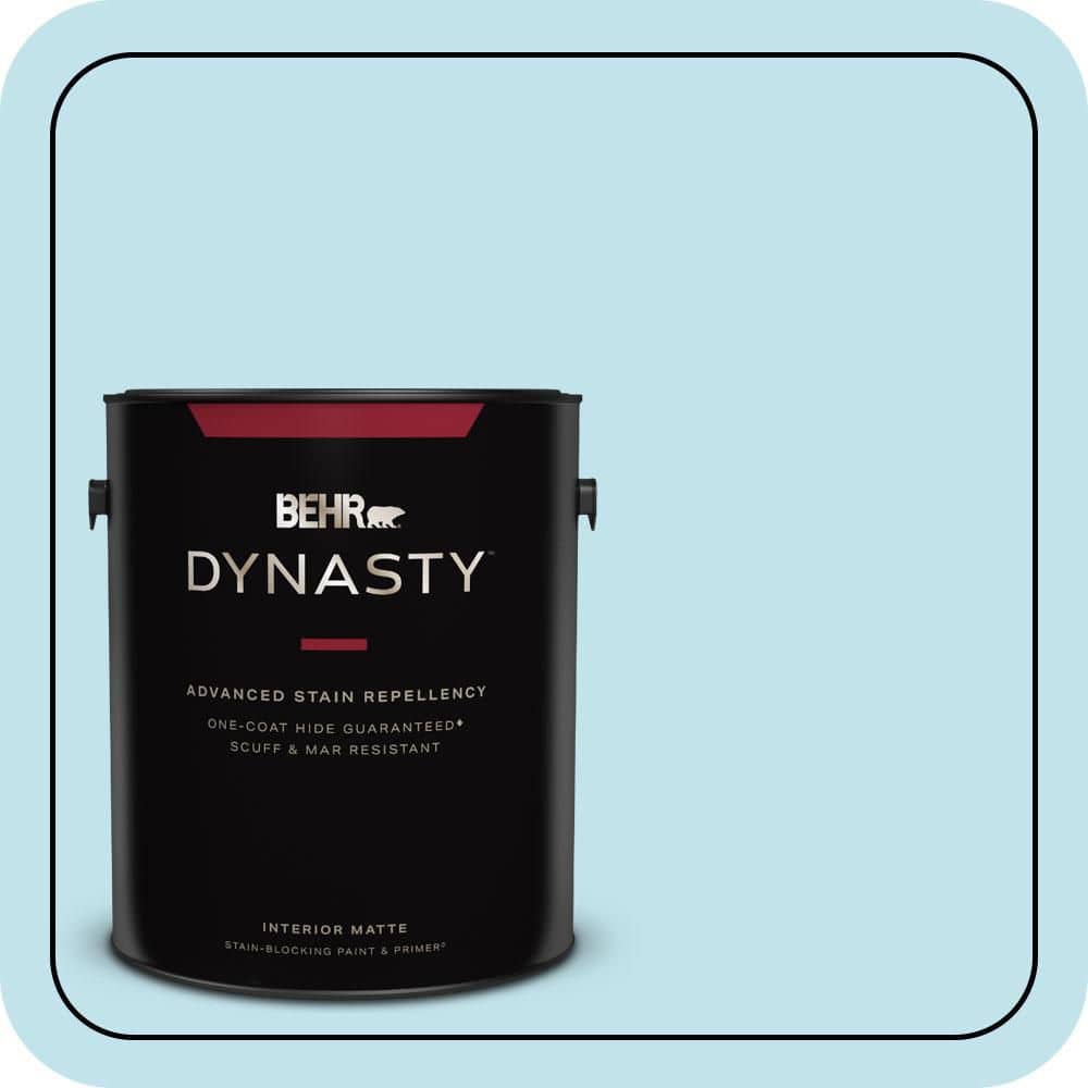 BEHR DYNASTY 1 gal. #540C-2 Serene Sky Matte Interior Stain-Blocking Paint & Primer