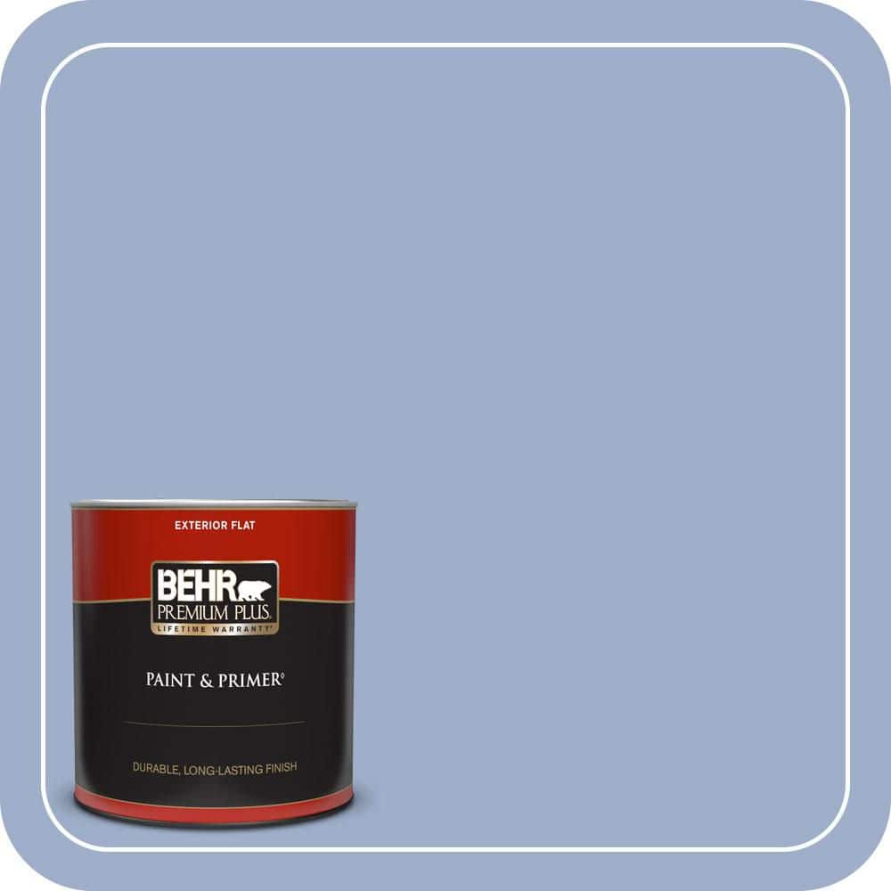 BEHR PREMIUM PLUS 1 qt. #MQ5-17 Poetry Reading Flat Exterior Paint & Primer