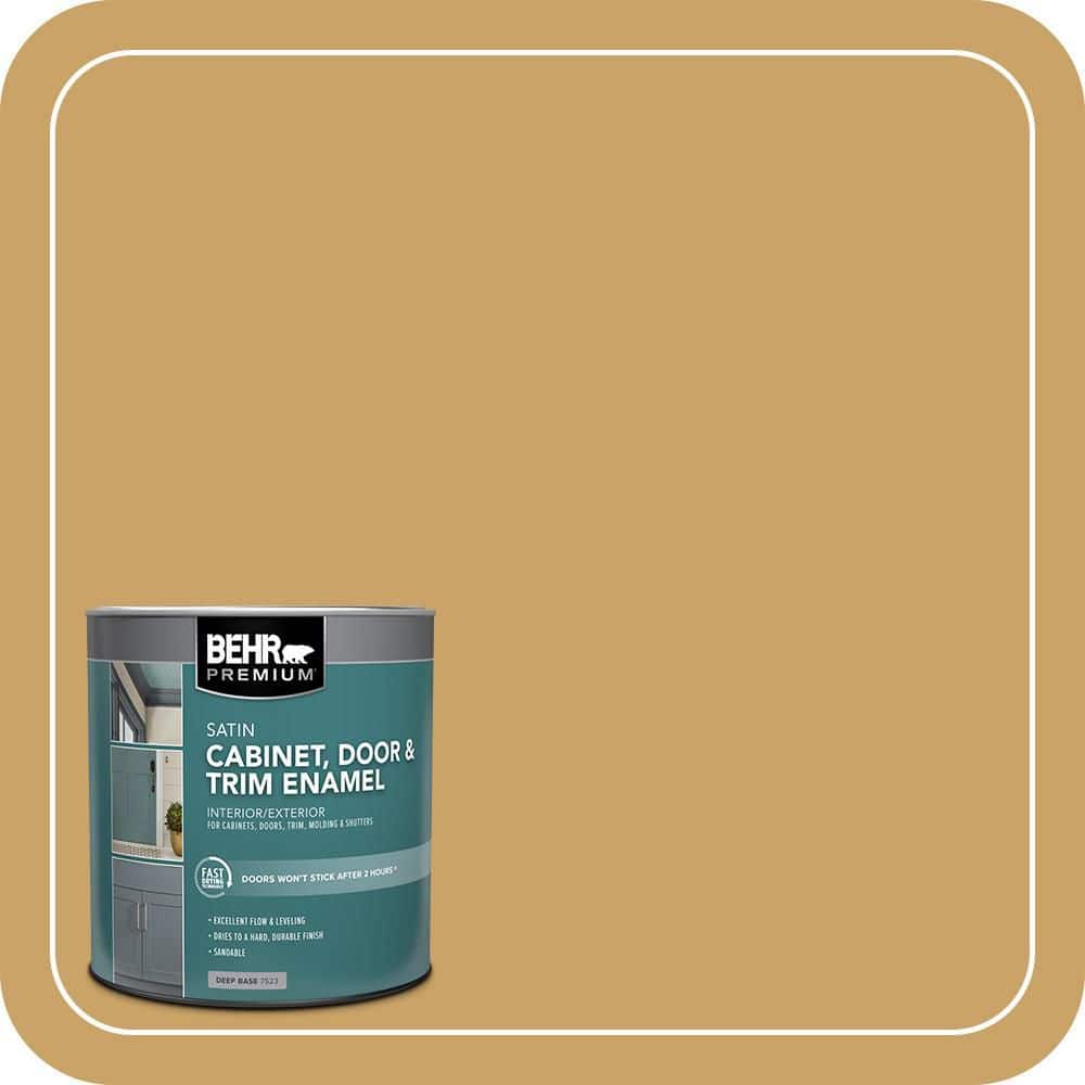 BEHR PREMIUM 1 qt. #PPU6-17 Classic Gold Satin Enamel Interior/Exterior Cabinet, Door & Trim Paint