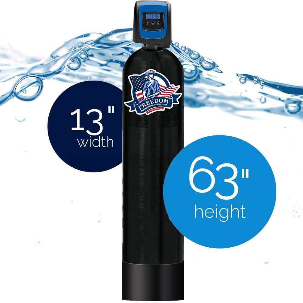 FREEDOM WHOLE HOUSE WATER FILTRATION SYSTEM MADE IN AMERICA Fluoride Series 4-Stage Salt-Free Water Filtration System Treats Up To 6 Bathrooms in Black (3)