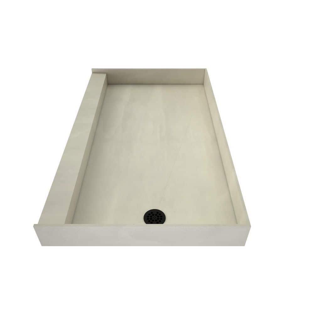 Tile Redi Redi Base 60 in. L x 34 in. W Alcove Single Threshold Shower Pan Base with Right Drain in Matte Black (3)