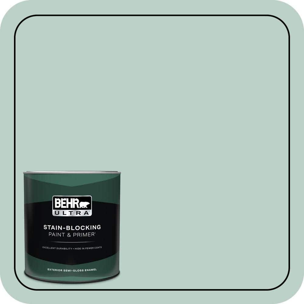 BEHR ULTRA 1 qt. #S420-2 Moon Glass Semi-Gloss Enamel Exterior Paint & Primer