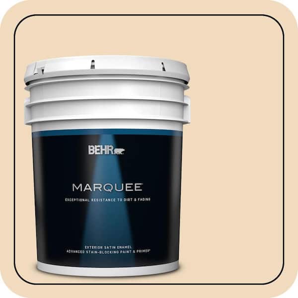 BEHR MARQUEE 5 gal. #S270-1 Frosted Toffee Satin Enamel Exterior Paint & Primer (2)