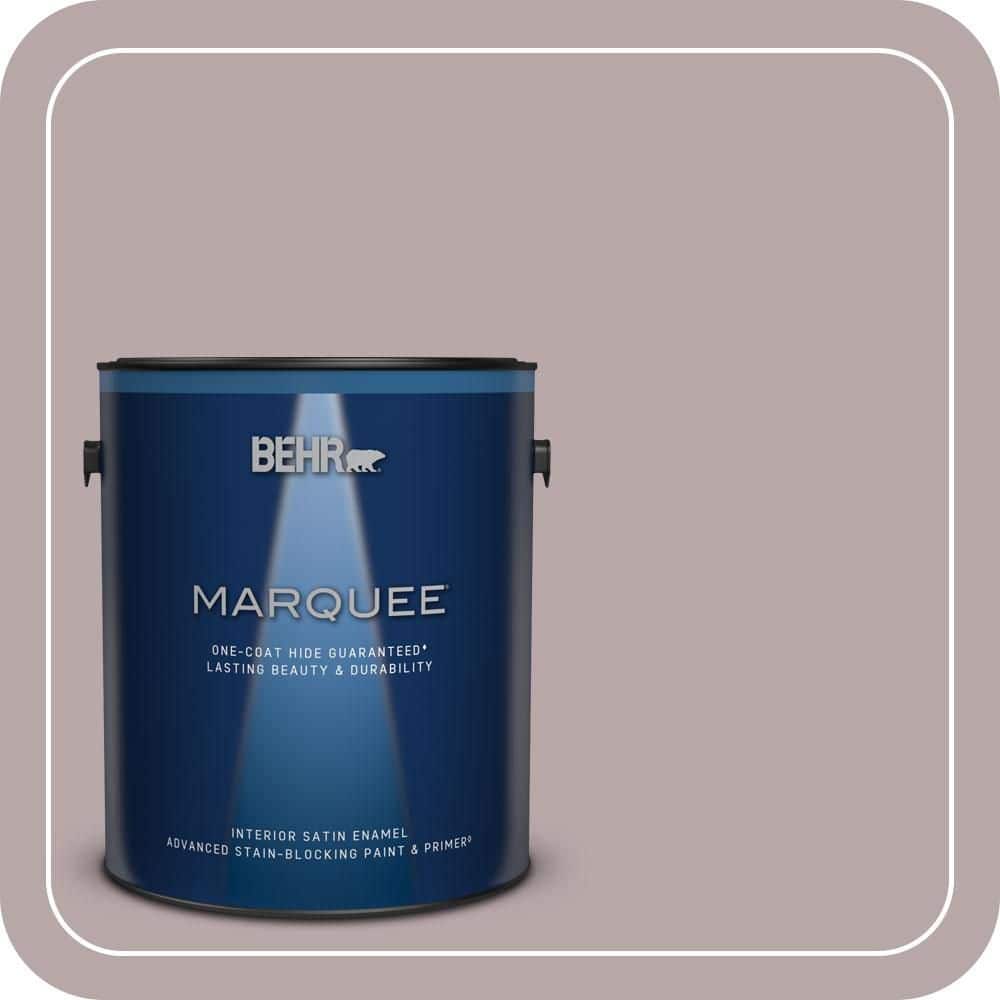 BEHR MARQUEE 1 gal. #MQ1-36 Object Of Desire One-Coat Hide Satin Enamel Interior Paint & Primer