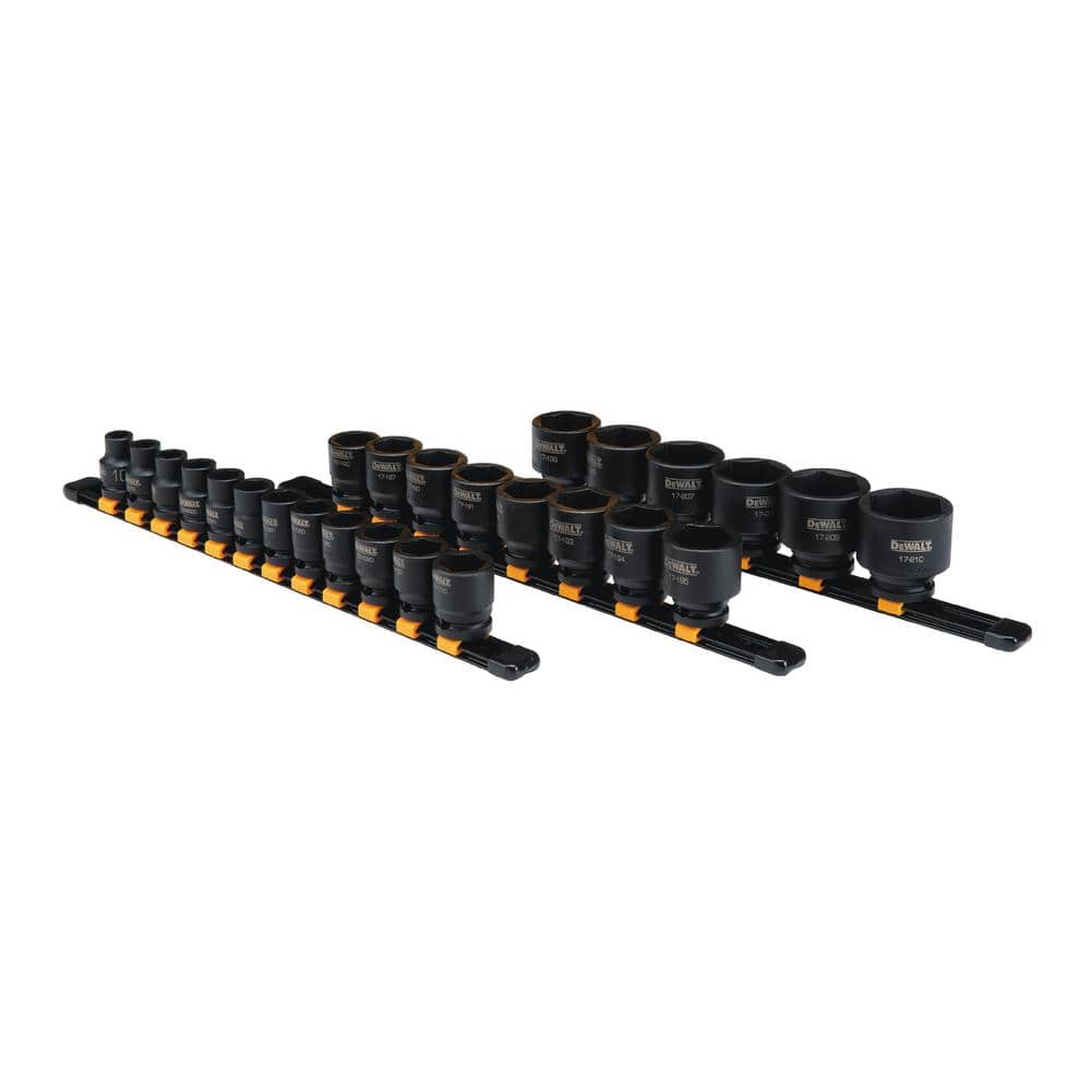 DEWALT 1/2 in. Drive Metric Impact Socket Set (26-Piece) (3)
