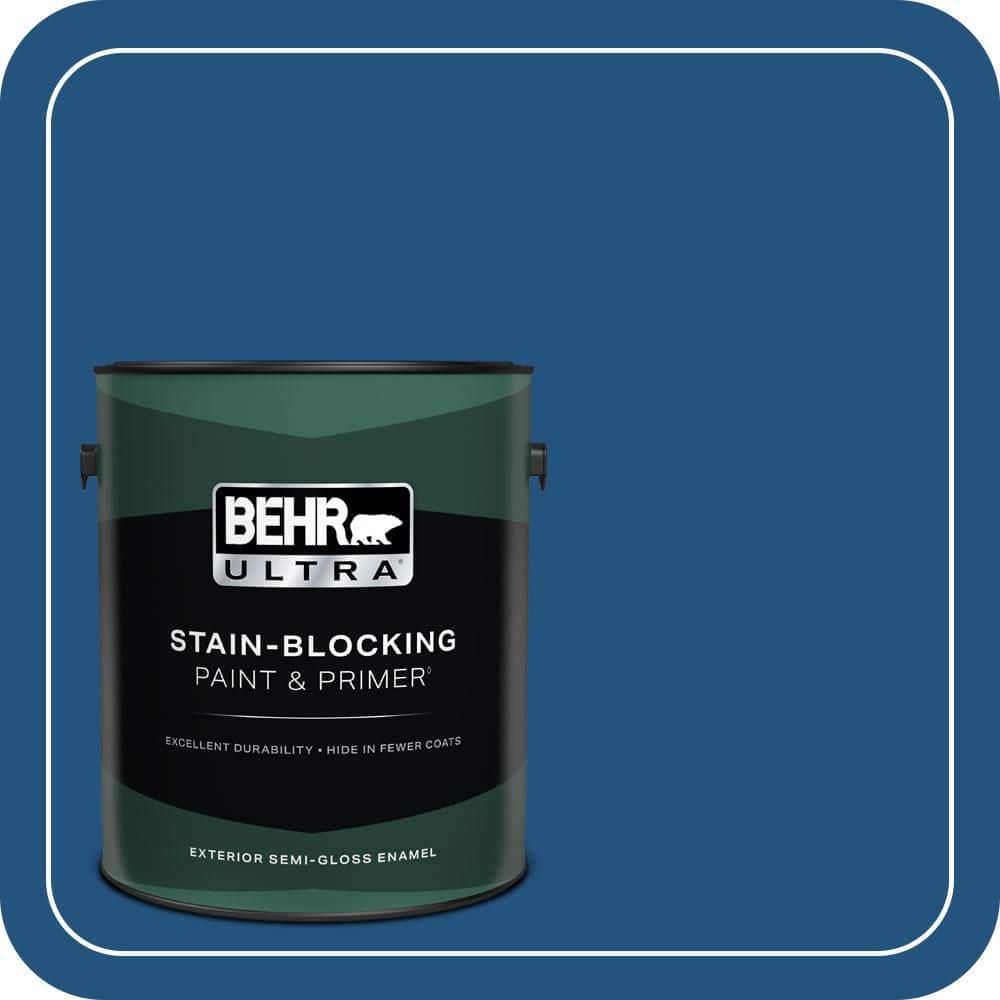 BEHR ULTRA 1 gal. #S-H-570 Blueberry Twist Semi-Gloss Enamel Exterior Paint & Primer