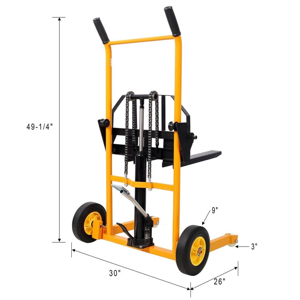 maocao hoom Manual Forklift Pallet Stakcer, Load Capacity 440 Lbs, Hydraulic Material Lift 35.5 in. Lift Height (3)