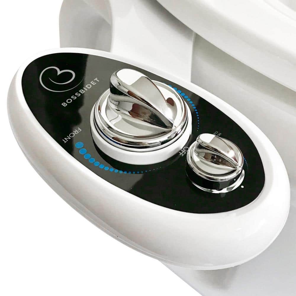 BOSS INTERNATIONAL LLC Boss Bidet Non-Electric Luxury Toilet Bidet Attachment Water Sprayer Dual Nozzle White and Black