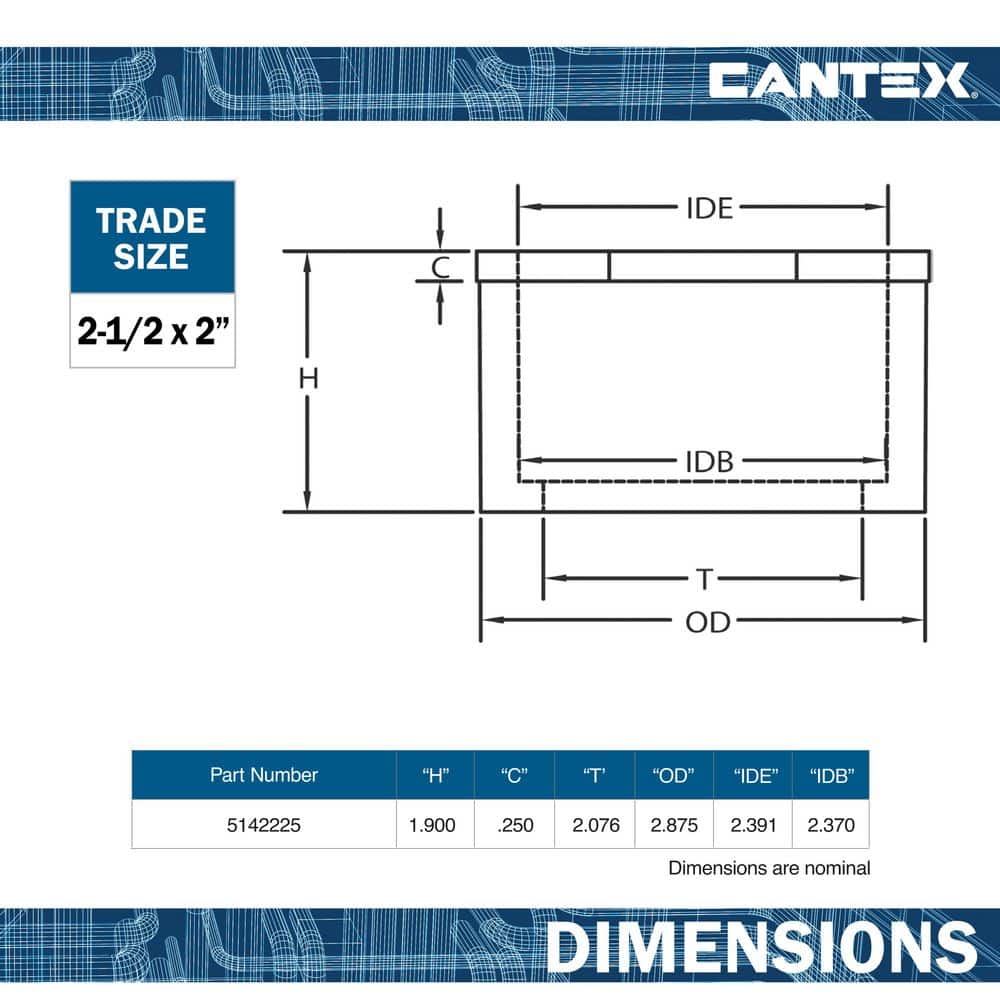 Cantex . 2 in. Reducer Bushing (2)