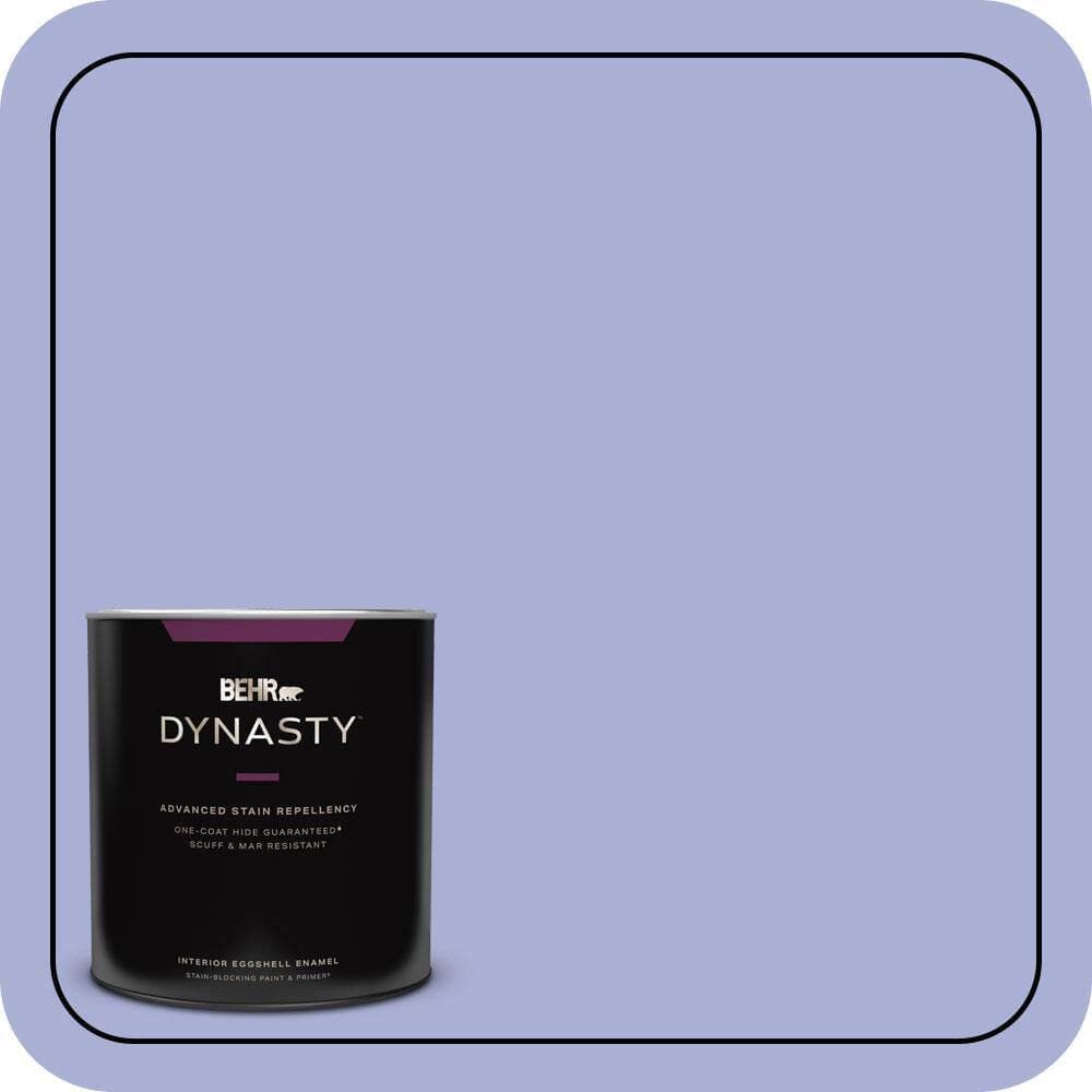 BEHR DYNASTY 1 qt. #MQ4-30 Lavender Wash One-Coat Hide Eggshell Enamel Interior Stain-Blocking Paint & Primer