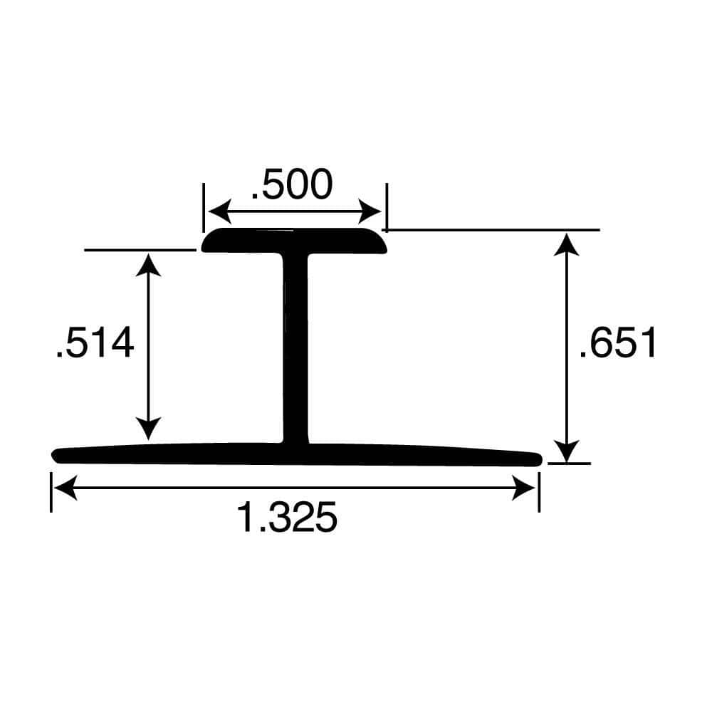 Outwater 3-Pack 0.651 in. D x 1.325 in. W x 48 in. L Finished Anodized Satin Aluminum H Channel Moulding Fits 1/2 in. Boards (2)