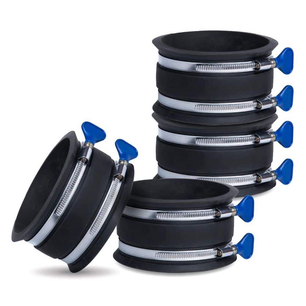 ‎POWERTEC 4 in. Dust Control Flex Cuff with Adjustable Key Hose Clamps for Dust Collection Systems (4-Pack) (1)