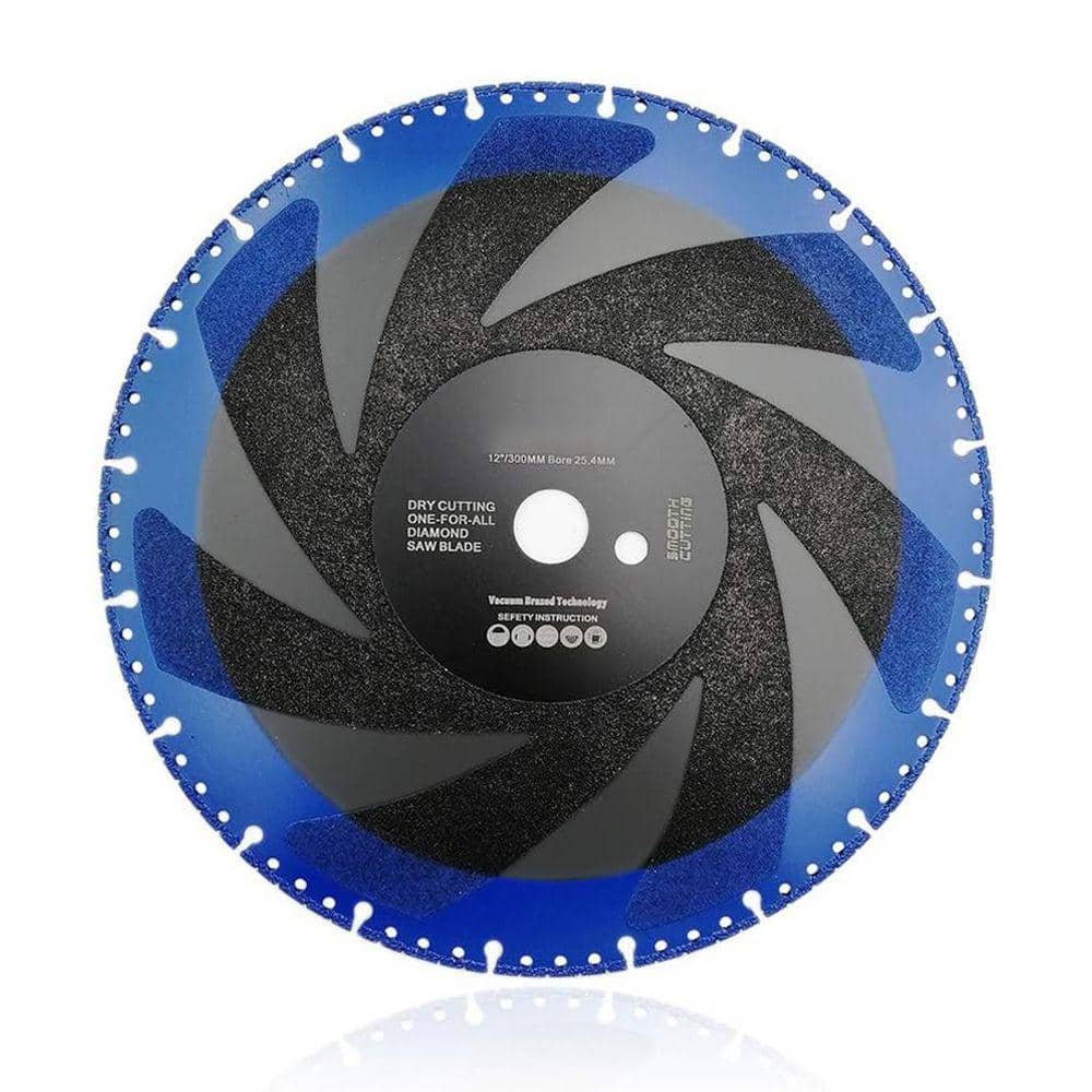 KIWDZFU 12 in. Metal Cutting Diamond Blade All Purpose Cut Off Wheel for Rebar Stainless Steel Sheet Metal Angle Iron (1)