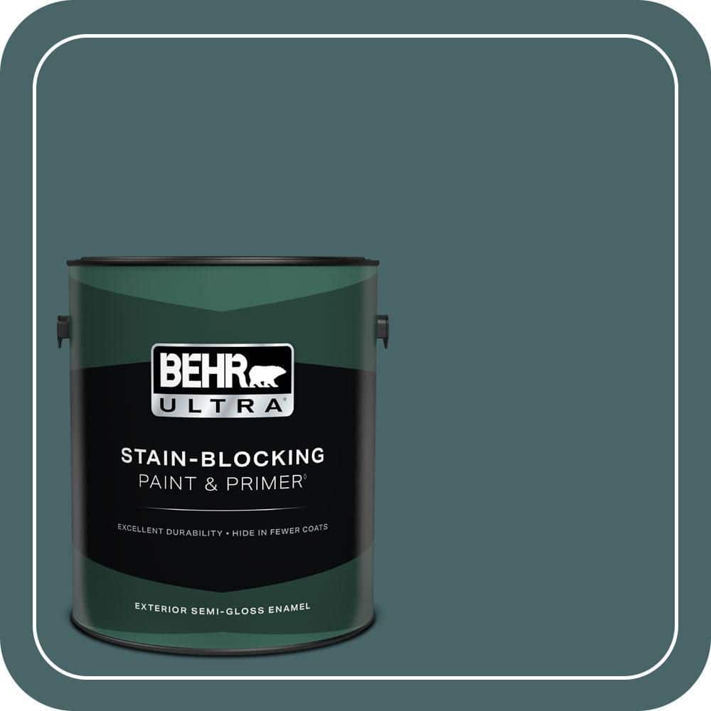 BEHR ULTRA 1 gal. #MQ6-02 Walk Me Home Semi-Gloss Enamel Exterior Paint & Primer