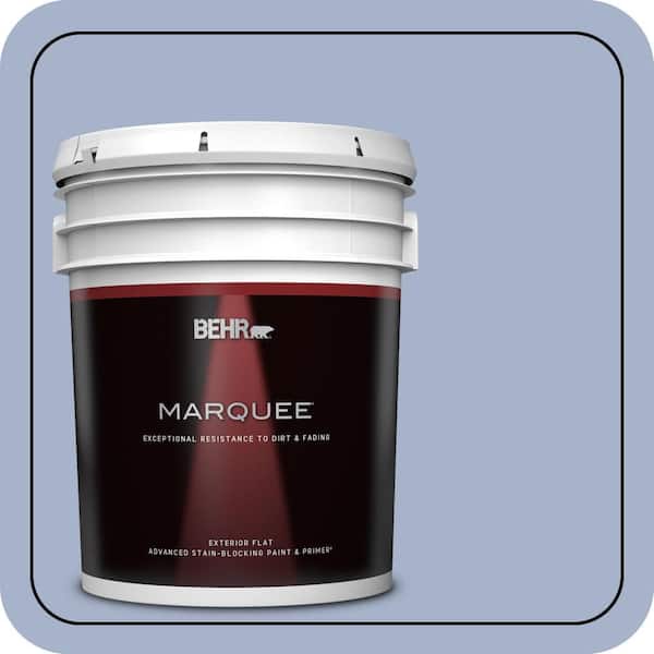 BEHR MARQUEE 5 gal. #PPU15-14 Ballroom Blue Flat Exterior Paint & Primer (2)
