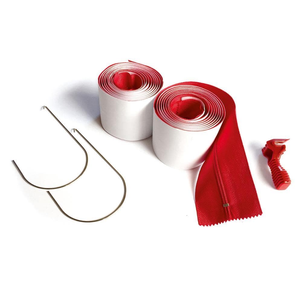 ZipWall 3 in. x 84 in. Heavy Duty Adhesive Zippers Dust Barrier Zippers with 2-Hooks and a ZipperKnife - (2-Pack)