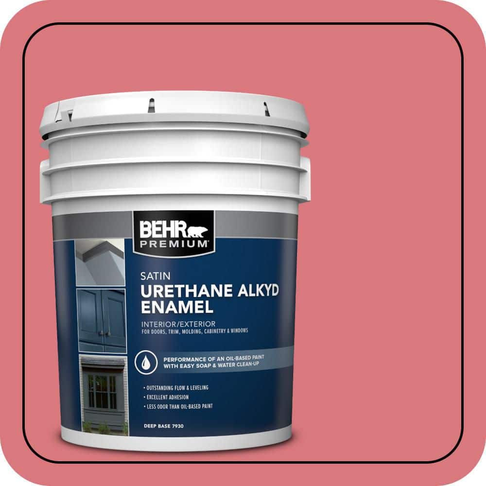 BEHR PREMIUM 5 gal. #P160-4 Juicy Details Urethane Alkyd Satin Enamel Interior/Exterior Paint