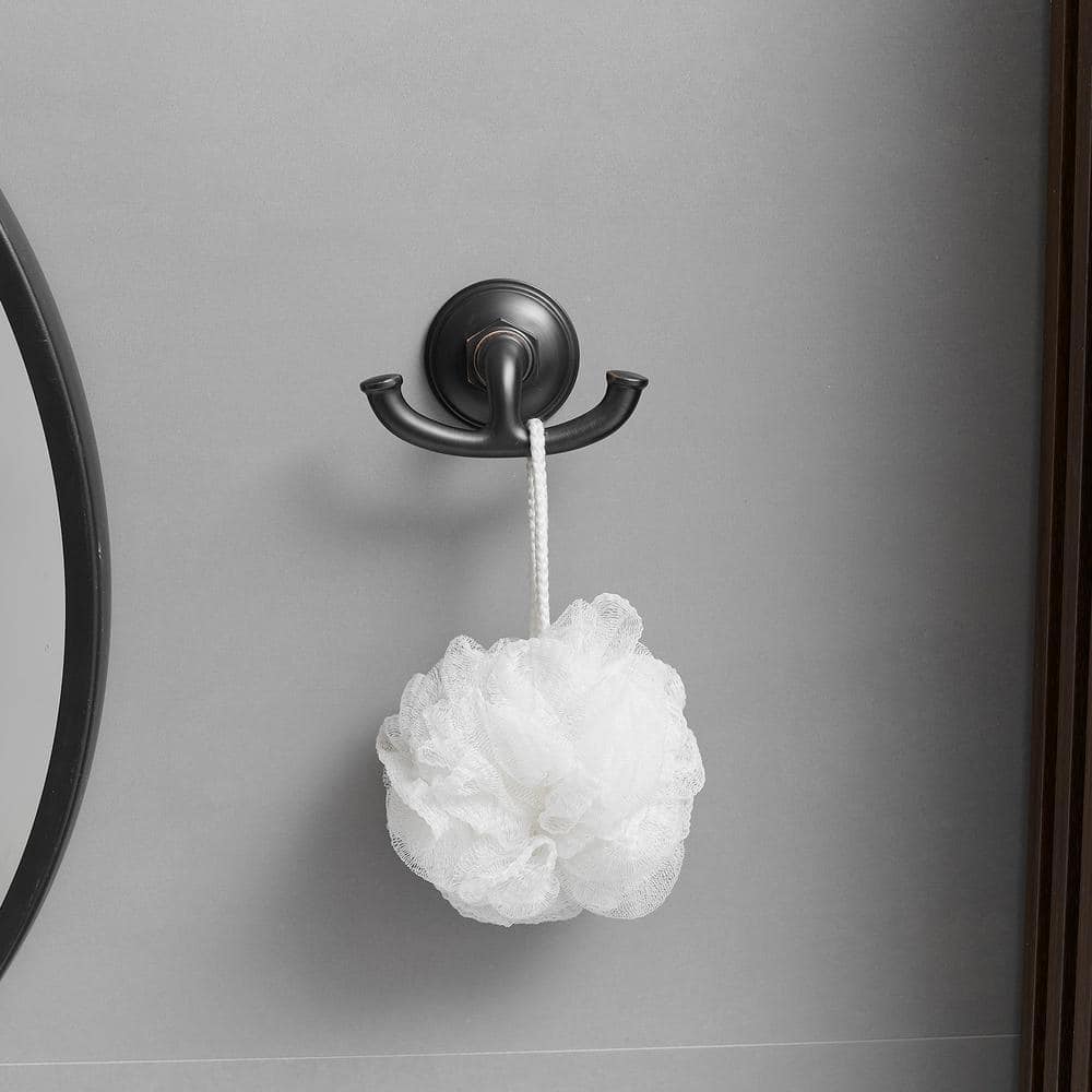 HOMEMYSTIQUE Bathroom Hardware Set 4-Piece Bath Hardware Set with Towel Bar, Robe Hook, Toilet Paper Holder (4)