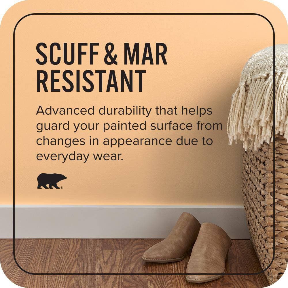 BEHR PREMIUM PLUS #280B-4 Apricot Light Enamel Interior Stain-Blocking Paint and Primer (4)