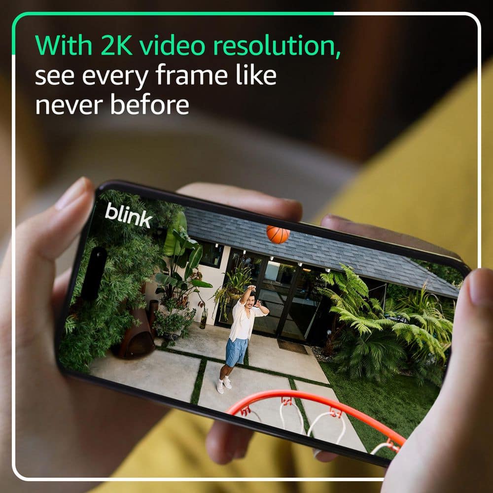 Blink Outdoor 2K+ (Newest Model)-Wireless Smart Security Camera, 2K Video Resolution, Sync Module Core Included 5-Cameras (4)