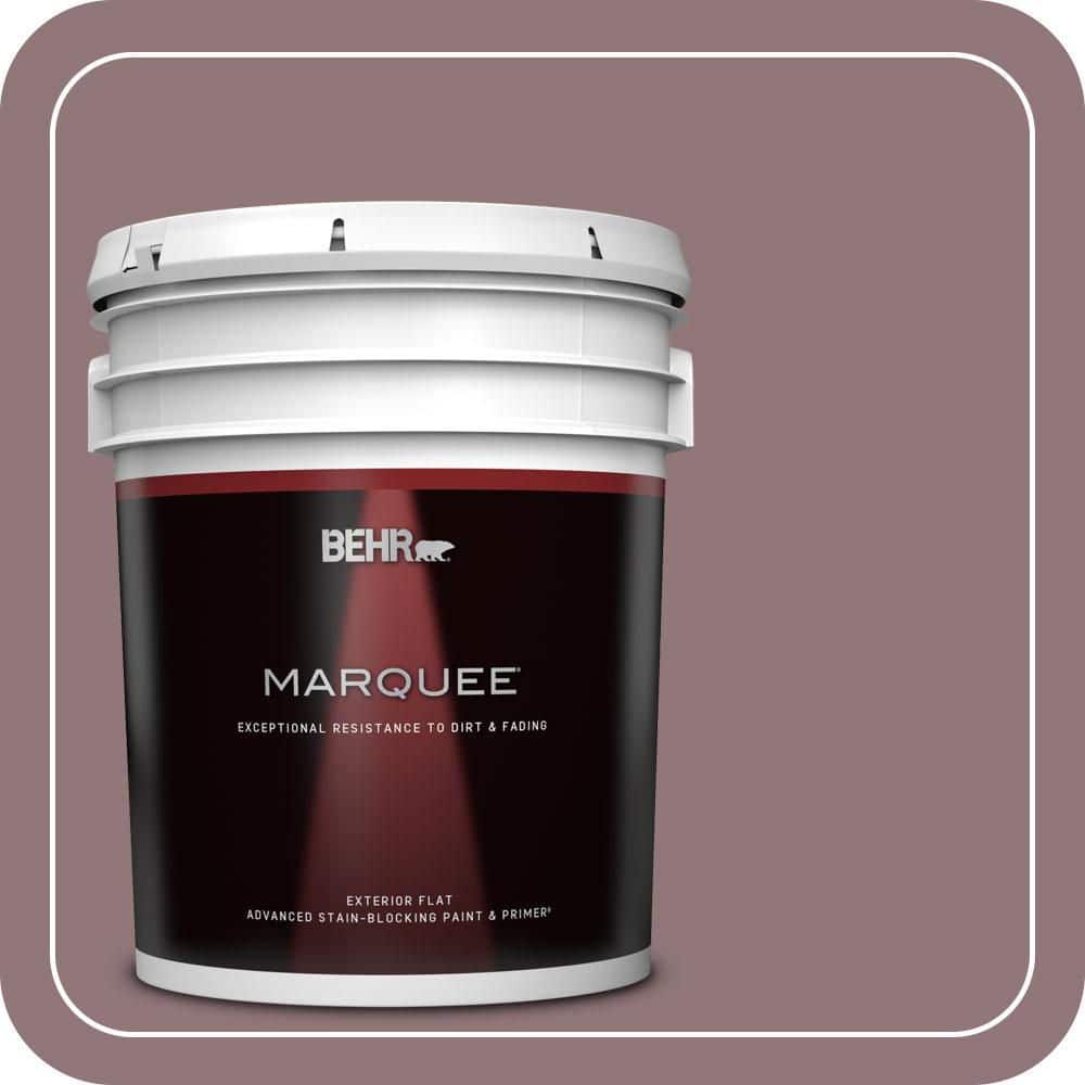 BEHR MARQUEE 5 gal. #N120-5 Plumville Flat Exterior Paint & Primer