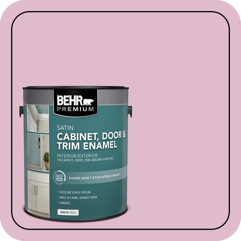 BEHR PREMIUM 1 gal. #M130-3 Wild Geranium Satin Enamel Interior/Exterior Cabinet, Door & Trim Paint