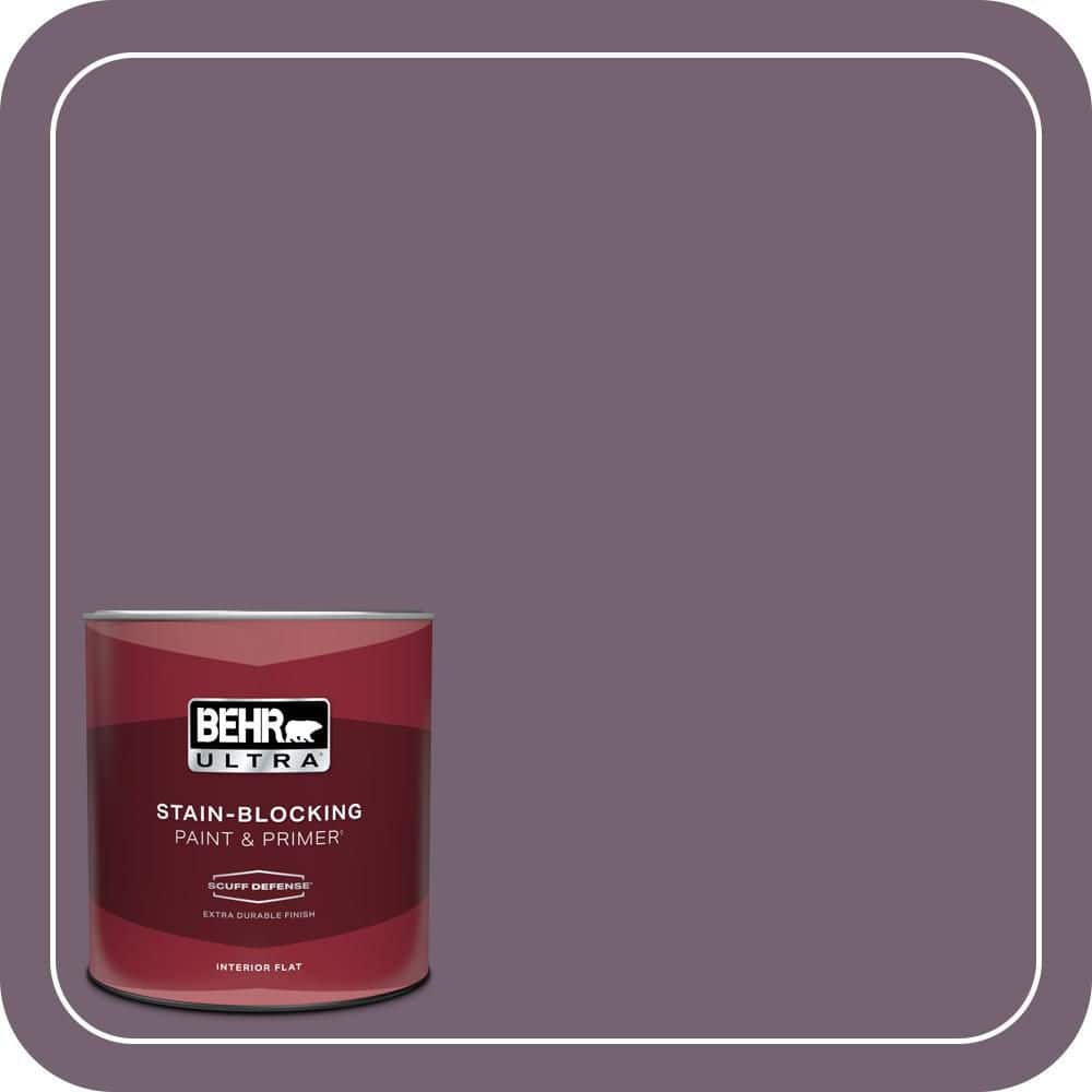 BEHR ULTRA 1 qt. #680F-6 Shy Violet Extra Durable Flat Interior Paint & Primer