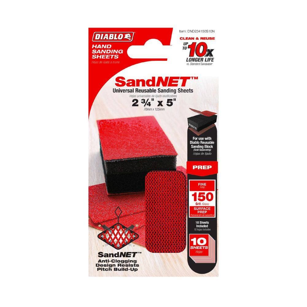 DIABLO 2-3/4 in. x 5 in. 150-Grit SandNET Reusable Sanding Sheets (3)