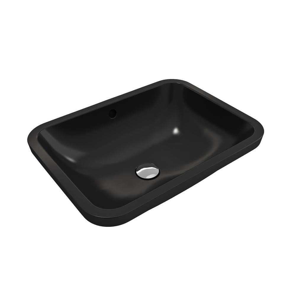 BOCCHI Scala 21.75 in. Fireclay Undermount Bathroom Sink with Overflow in Matte Black (3)