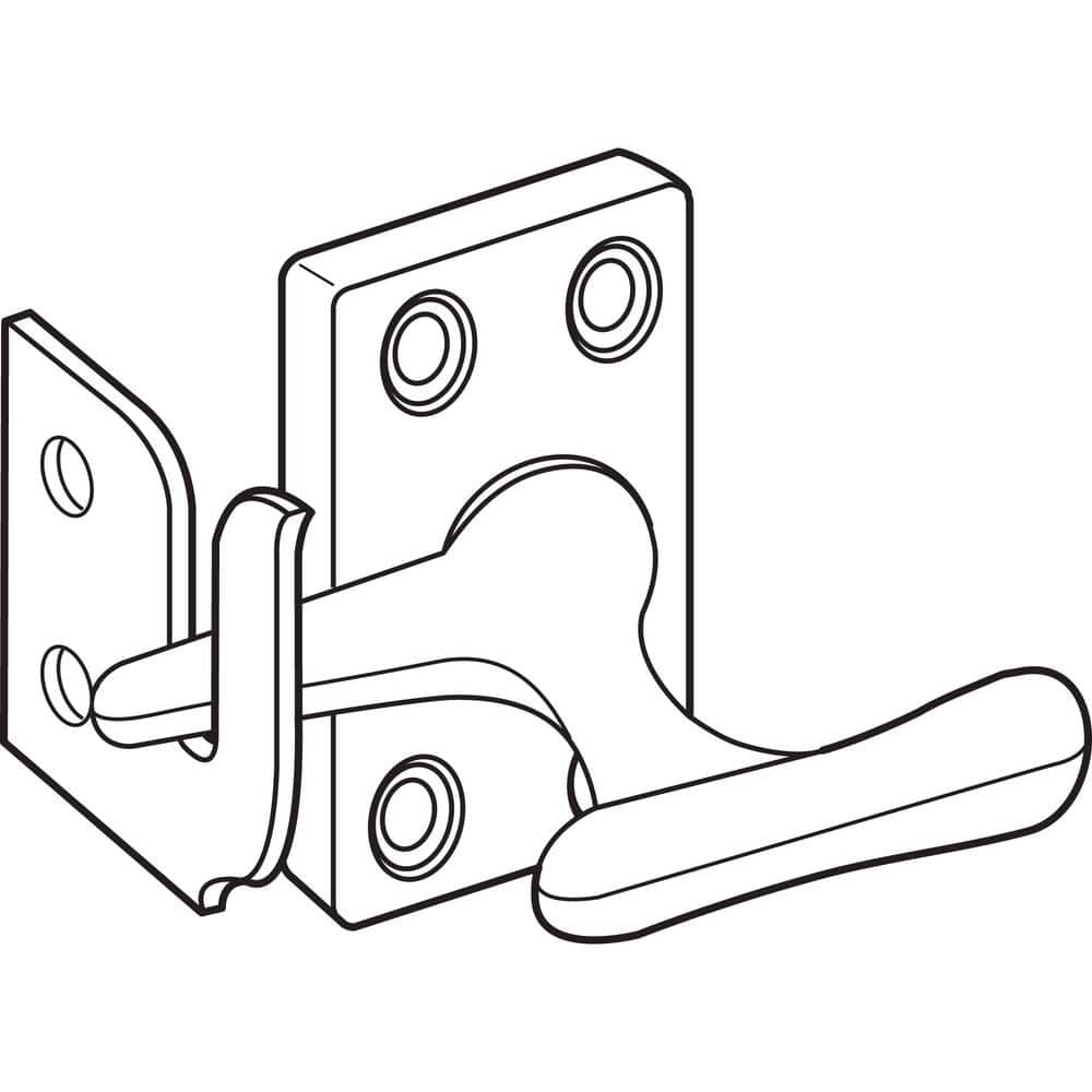Prime-Line Casement Lock, White, 3 Keepers, Screws (1-set) (3)