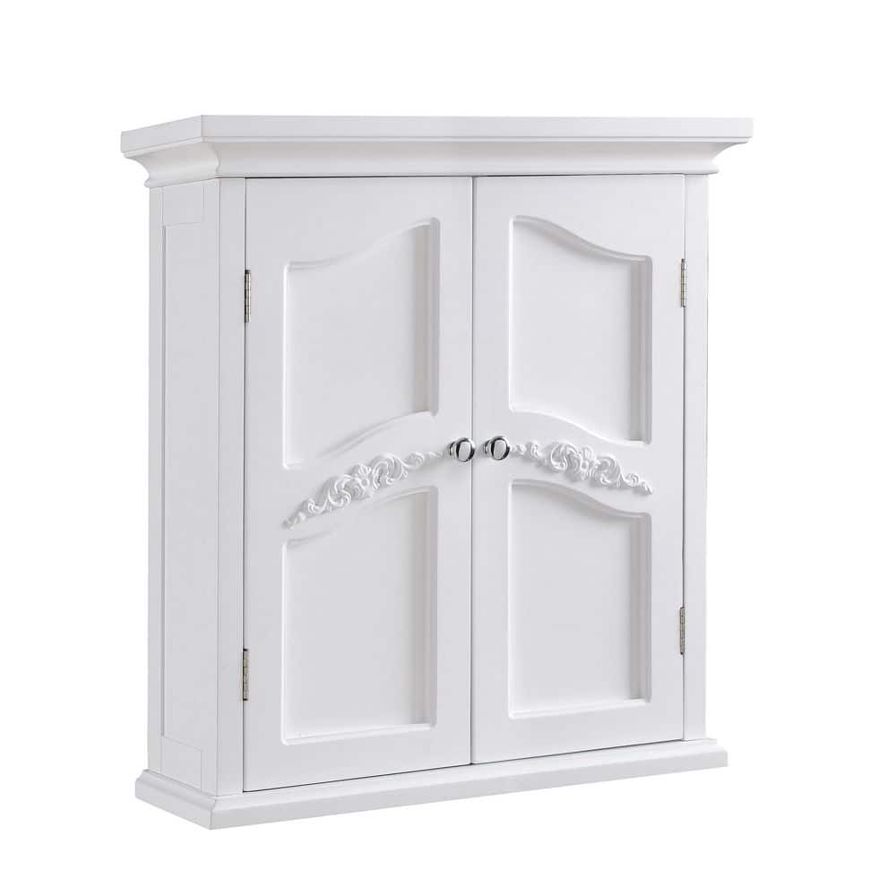 Teamson Home Versailles 22 in. W x 23.75 in. H x 8 in. D Removable Wall Cabinet in White (3)