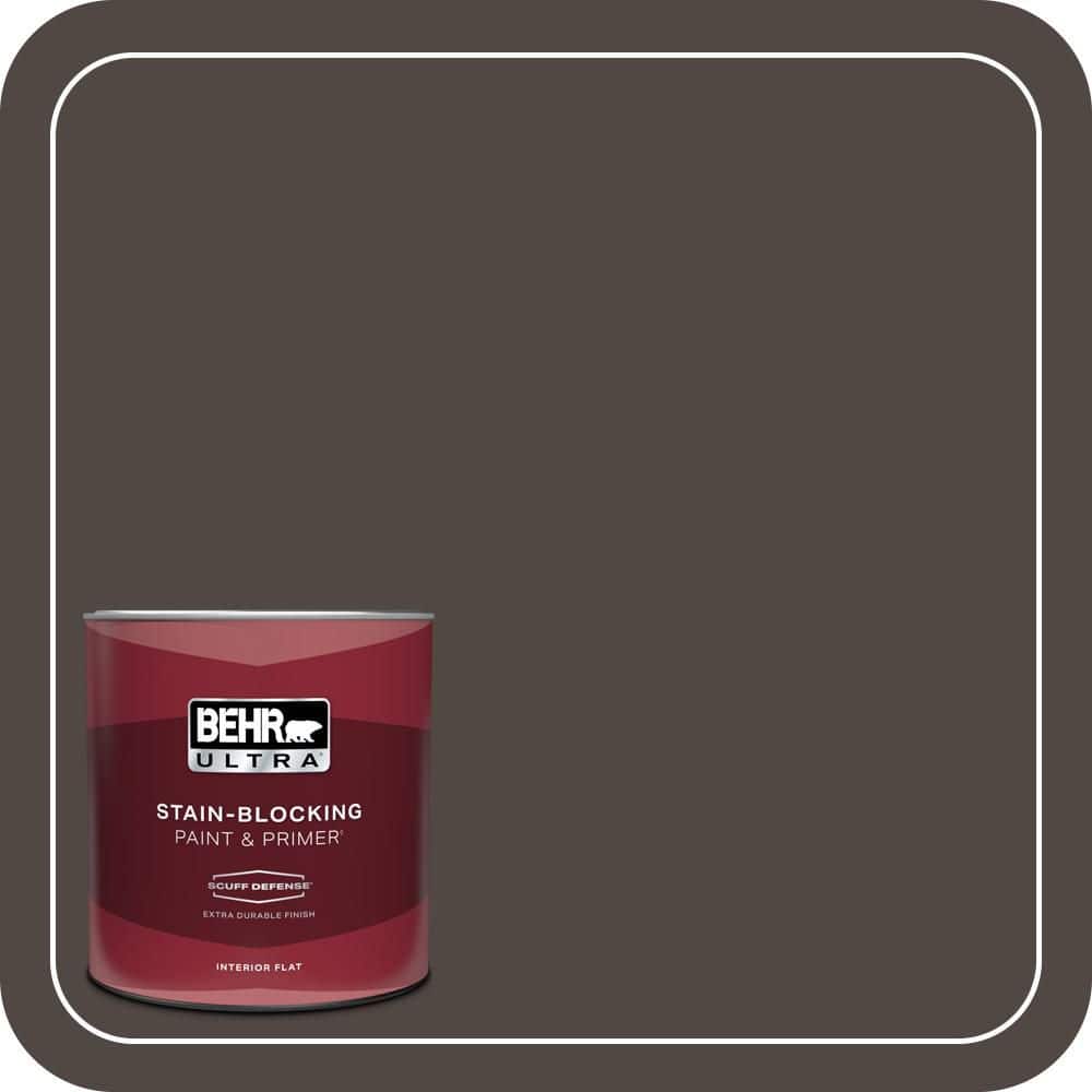 BEHR ULTRA 1 qt. #T12-13 Tribal Drum Extra Durable Flat Interior Paint & Primer
