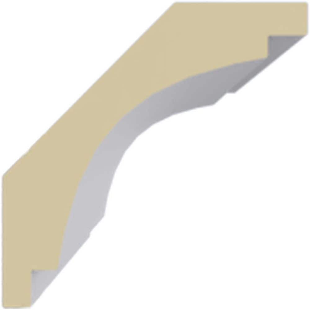 Ekena Millwork 2-3/8 in. x 2-3/8 in. x 94-1/2 in. Polyurethane Classic Smooth Crown Moulding (3)