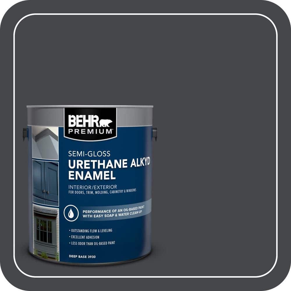 BEHR PREMIUM 1 gal. #PPU26-23A Dark Secret Urethane Alkyd Semi-Gloss Enamel Interior/Exterior Paint (1)