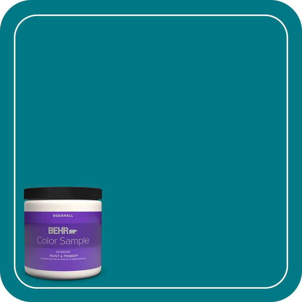 BEHR PREMIUM PLUS 8 oz. #S-G-510 Beach Towel Eggshell Enamel Interior Paint & Primer Color Sample
