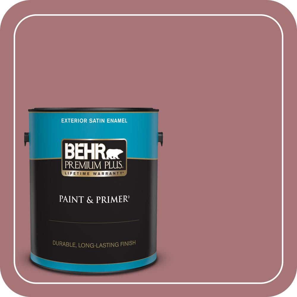 BEHR PREMIUM PLUS 1 gal. #S130-5 Heirloom Rose Satin Enamel Exterior Paint & Primer