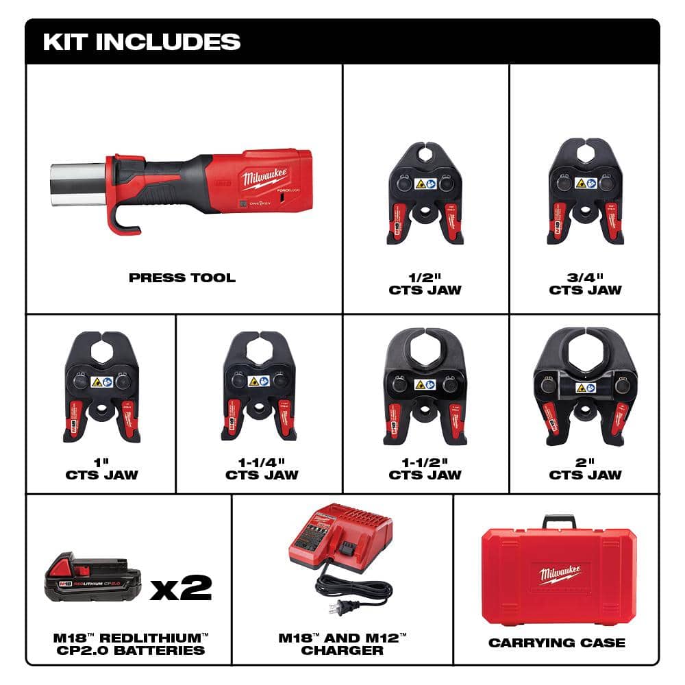 Milwaukee M18 18-Volt Lithium-Ion Brushless Force Logic Press Tool Kit with M18 Fuel Hackzall (2-Tool) (3)