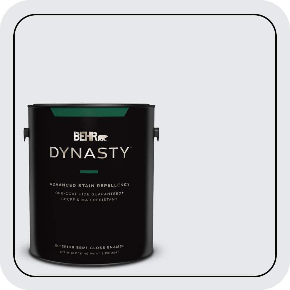 BEHR DYNASTY 1 gal. #PR-W10 Swirling Water Semi-Gloss Enamel Interior Stain-Blocking Paint & Primer