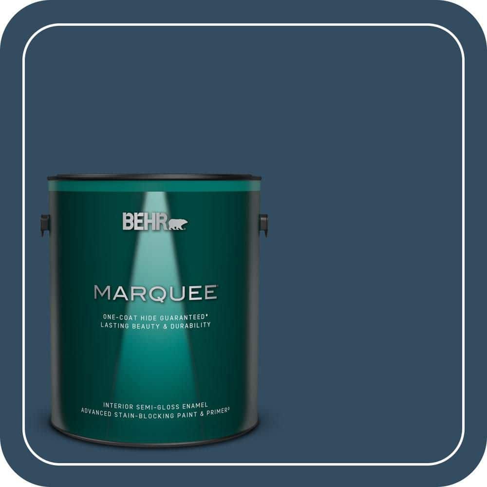 BEHR MARQUEE 1 gal. #570D-7 Nocturnal Sea Semi-Gloss Enamel Interior Paint & Primer