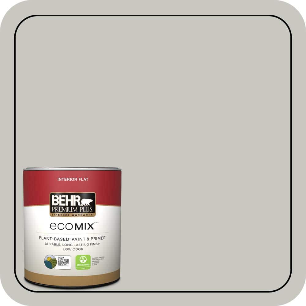 BEHR PREMIUM PLUS #N360-2 Silver Marlin Flat EcoMix Plant-Based & Primer (1)