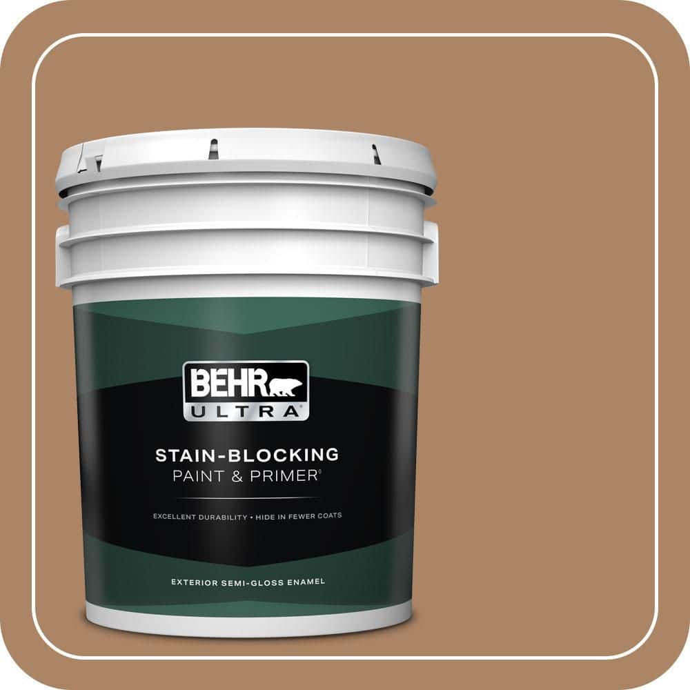 BEHR ULTRA 5 gal. #PMD-51 Cardamom Semi-Gloss Enamel Exterior Paint & Primer