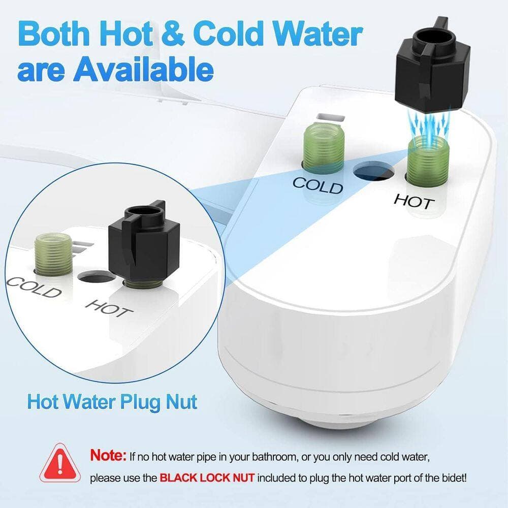 Anqtovp Bidet Accessory Bidet Attachment with Hot and Cold Water Dual Modes Adjustable Pressure Self Cleaning Nozzle Control (3)