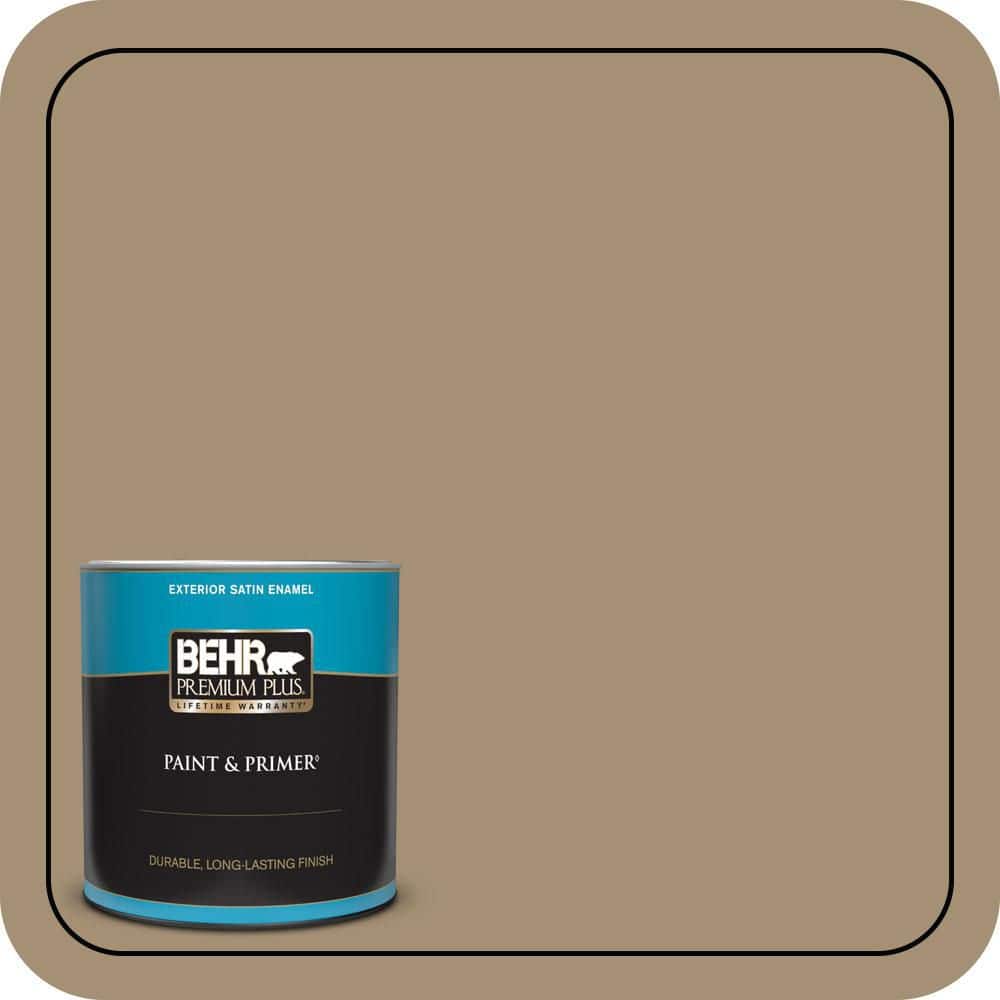 BEHR PREMIUM PLUS 1 qt. #N300-5 Hidden Treasure Satin Enamel Exterior Paint & Primer