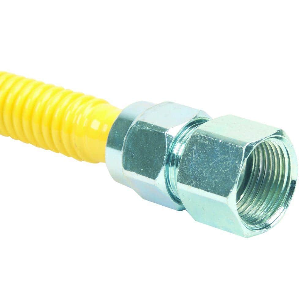 BrassCraft ProCoat 3/4 in. FIP x 3/4 in. MIP x 60 in. Stainless Steel Gas Connector 5/8 in. O.D. (93,200 BTU) (2)