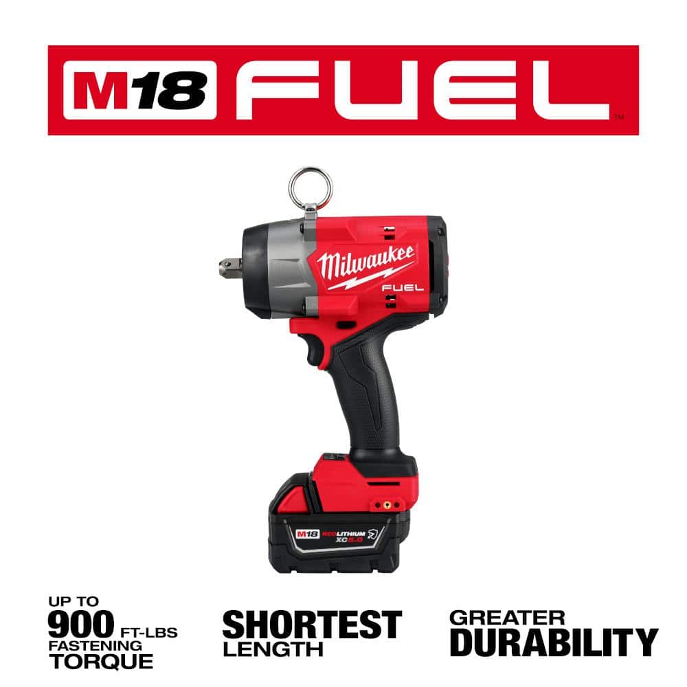 Milwaukee M18 FUEL18-Volt Lithium-Ion Brushless Cordless High Torque . Impact Wrench with Pin Detent Kit (3)