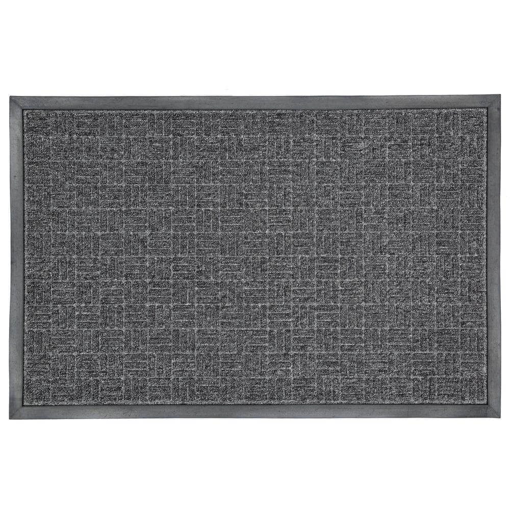TrafficMaster Charcoal 23.5 in. W x 35.5 in. L Stain Resistant Non-Slip Outdoor Commercial Mat (2)